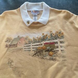 Women’s vintage Sunflower Yellow Crewneck sweatshirt